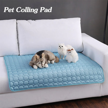 Ultimate Cooling Ice Silk Pet Bed for Dogs and Cats - The Perfect Summer Oasis for Your Furry Friends