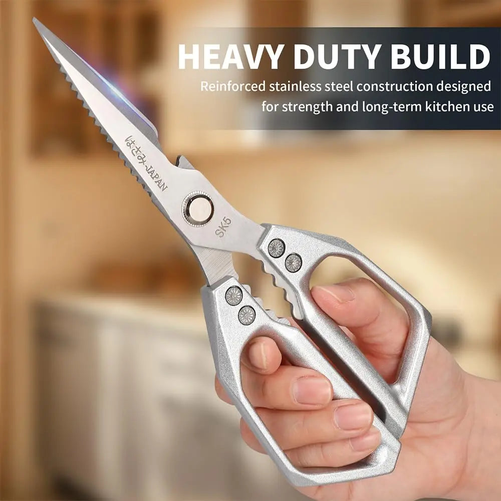 Rust-Resistant Food-Grade Alloy Steel Kitchen Shears - Heavy-Duty Multi-Purpose Cooking Scissors, Bacteria-Resistant, Sharp, Effortless Cutting - Perfect for Poultry, Meat, and Fruits - Ideal Home Supplies and Gift Option