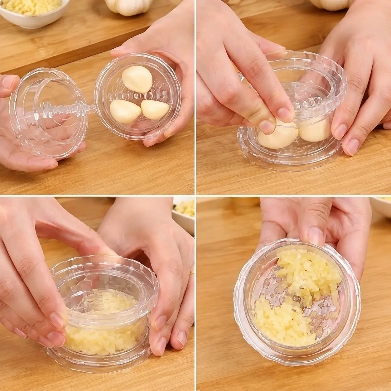 Manual Garlic Mincer - Durable and Convenient Kitchen Tool for Garlic, Onion, and Ginger Preparation
