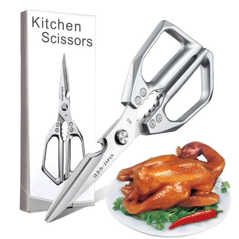 Rust-Resistant Food-Grade Alloy Steel Kitchen Shears - Heavy-Duty Multi-Purpose Cooking Scissors, Bacteria-Resistant, Sharp, Effortless Cutting - Perfect for Poultry, Meat, and Fruits - Ideal Home Supplies and Gift Option