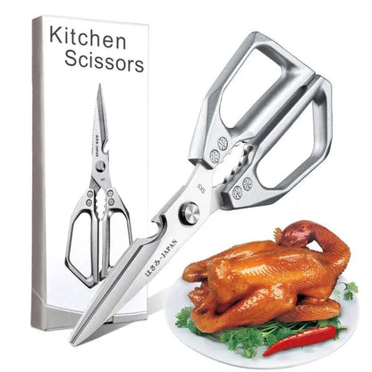 Rust-Resistant Food-Grade Alloy Steel Kitchen Shears - Heavy-Duty Multi-Purpose Cooking Scissors, Bacteria-Resistant, Sharp, Effortless Cutting - Perfect for Poultry, Meat, and Fruits - Ideal Home Supplies and Gift Option