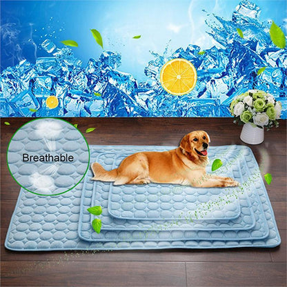 Ultimate Cooling Ice Silk Pet Bed for Dogs and Cats - The Perfect Summer Oasis for Your Furry Friends