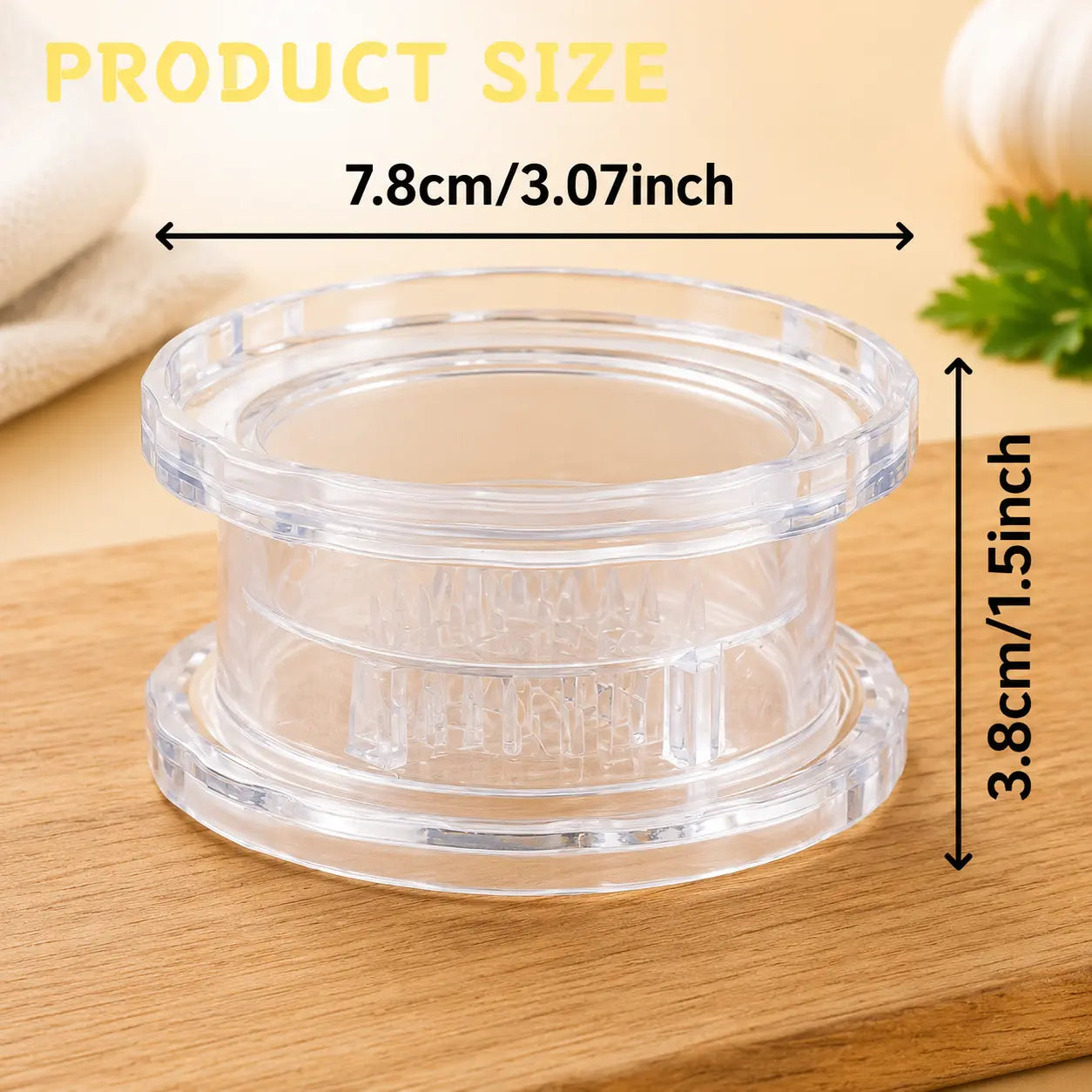 Manual Garlic Mincer - Durable and Convenient Kitchen Tool for Garlic, Onion, and Ginger Preparation
