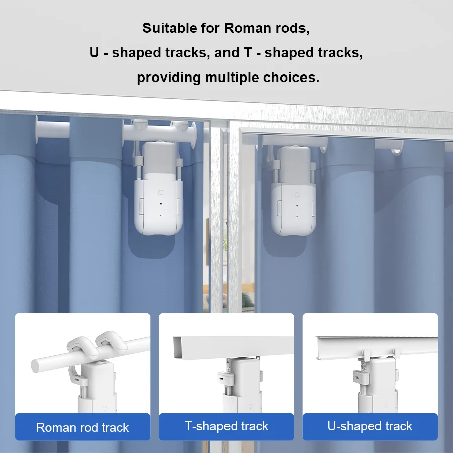 Transform Your Living Space with the Smart Home Automated Curtain Opener - Remote Control & 3-in-1 Track Motor System