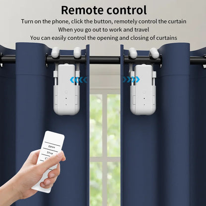 Transform Your Living Space with the Smart Home Automated Curtain Opener - Remote Control & 3-in-1 Track Motor System