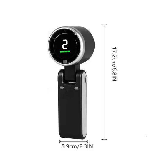 Ultimate Portable Handheld Turbo Fan - 5 Speed Settings, 4000mAh Battery, 10 Hours of Cool Air, 3-in-1 Rechargeable Fan for Outdoor Adventures & Perfect Father's Day Gift!
