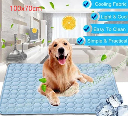Ultimate Cooling Ice Silk Pet Bed for Dogs and Cats - The Perfect Summer Oasis for Your Furry Friends