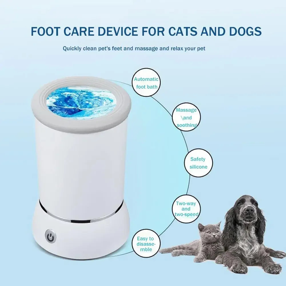 Revolutionary Electric Dog Paw Cleaner & Massager - USB Rechargeable Foot Washer for All Dog Sizes