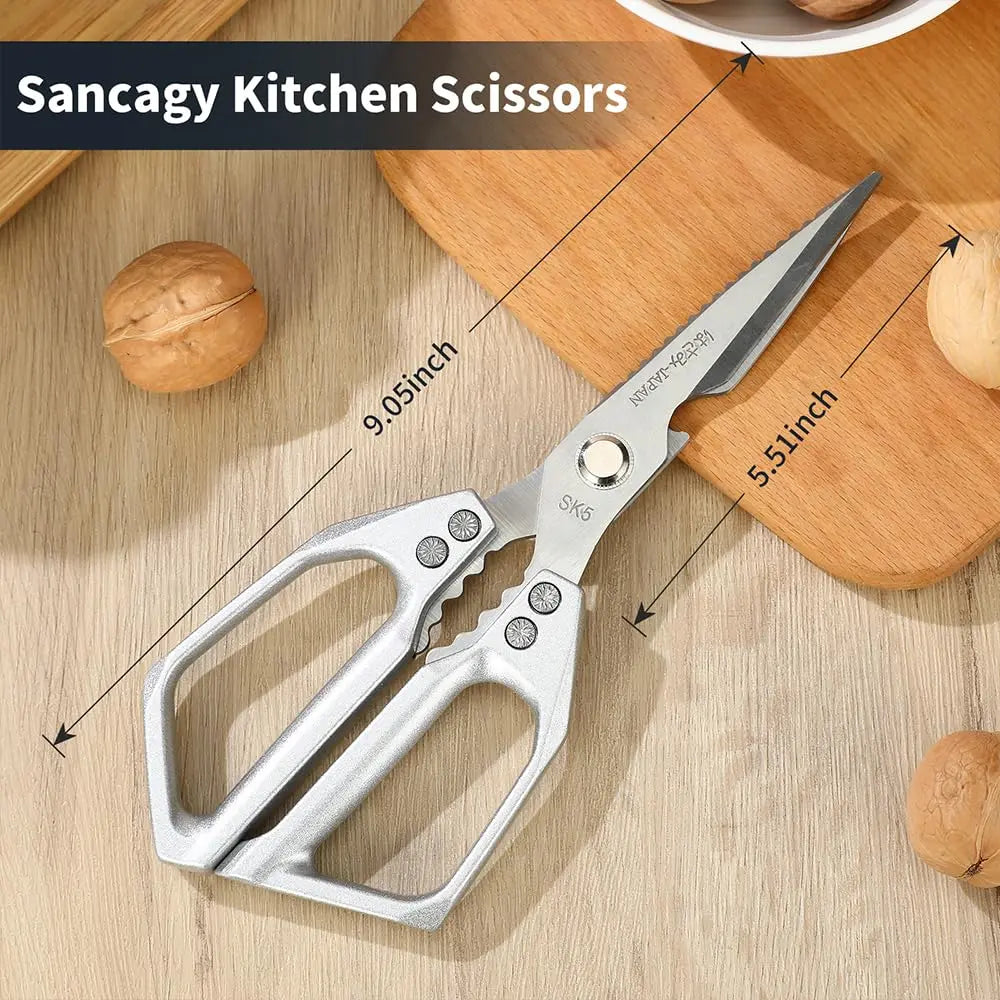 Rust-Resistant Food-Grade Alloy Steel Kitchen Shears - Heavy-Duty Multi-Purpose Cooking Scissors, Bacteria-Resistant, Sharp, Effortless Cutting - Perfect for Poultry, Meat, and Fruits - Ideal Home Supplies and Gift Option