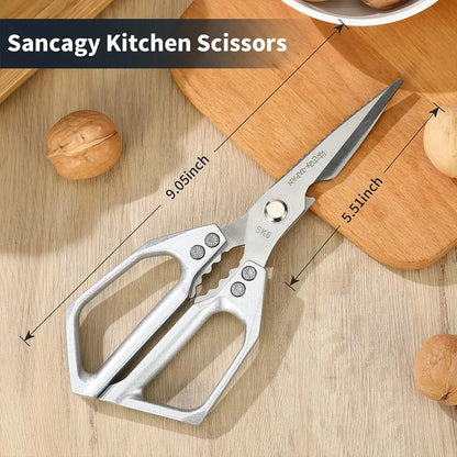 Rust-Resistant Food-Grade Alloy Steel Kitchen Shears - Heavy-Duty Multi-Purpose Cooking Scissors, Bacteria-Resistant, Sharp, Effortless Cutting - Perfect for Poultry, Meat, and Fruits - Ideal Home Supplies and Gift Option