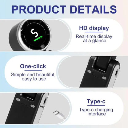 Ultimate Portable Handheld Turbo Fan - 5 Speed Settings, 4000mAh Battery, 10 Hours of Cool Air, 3-in-1 Rechargeable Fan for Outdoor Adventures & Perfect Father's Day Gift!